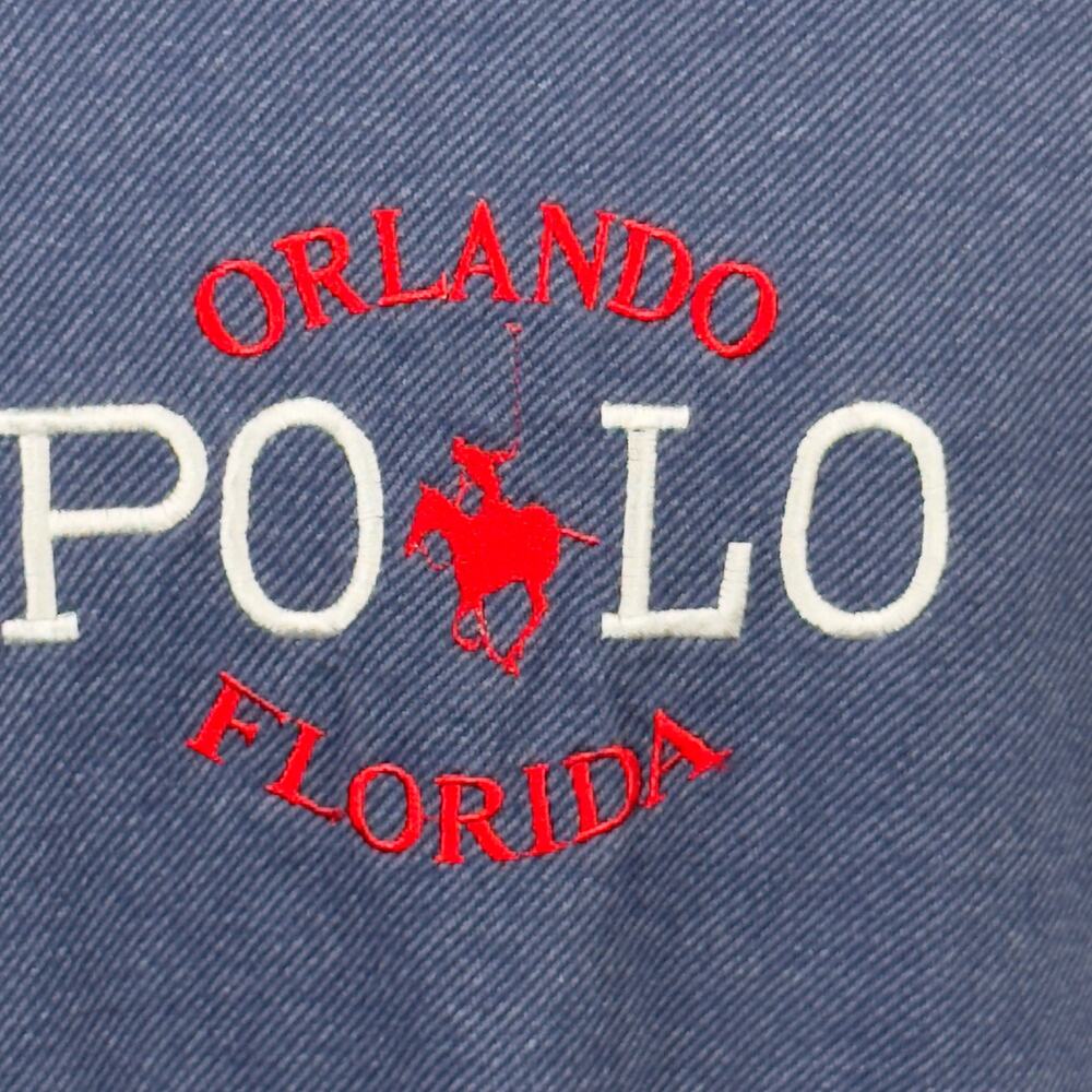 Willstown Apparel Orlando Florida Polo Knit Blue Heathered Shirt  USA